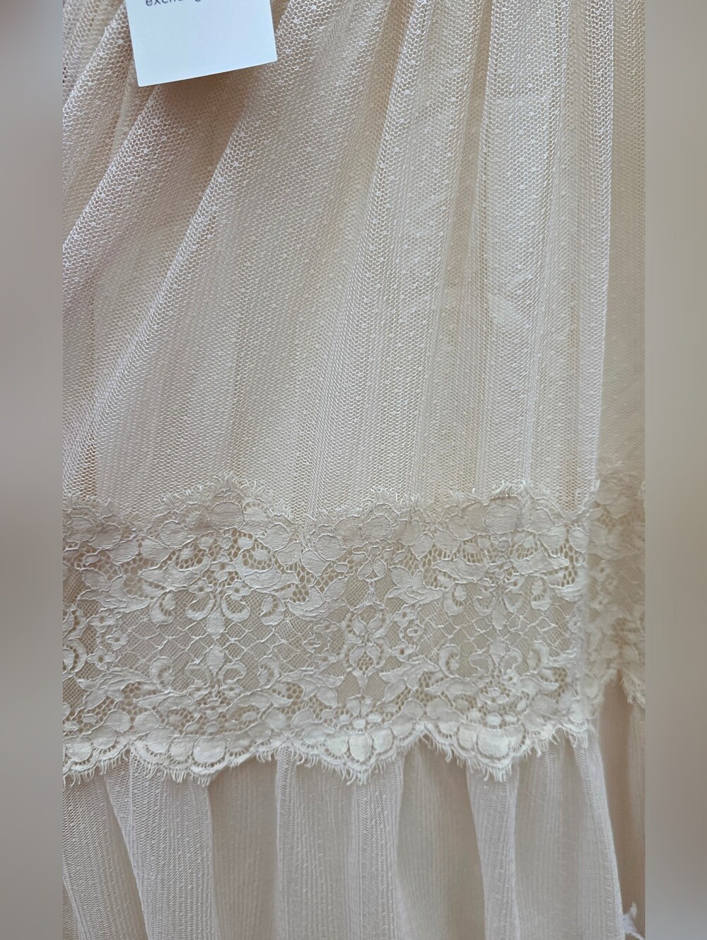 bohme Cream Lace Tiered Maxi Dress Nwt Xs - Picture 12 of 13
